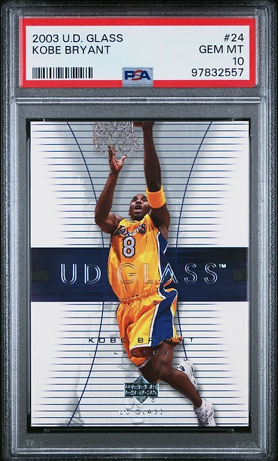 2003 Upper Deck Glass 24 Kobe Bryant PSA 10