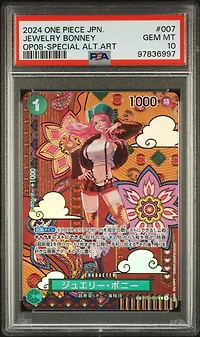 2024 One Piece Japanese Op08-two Legends 007 Jewelry Bonney Special Alternate Art PSA 10