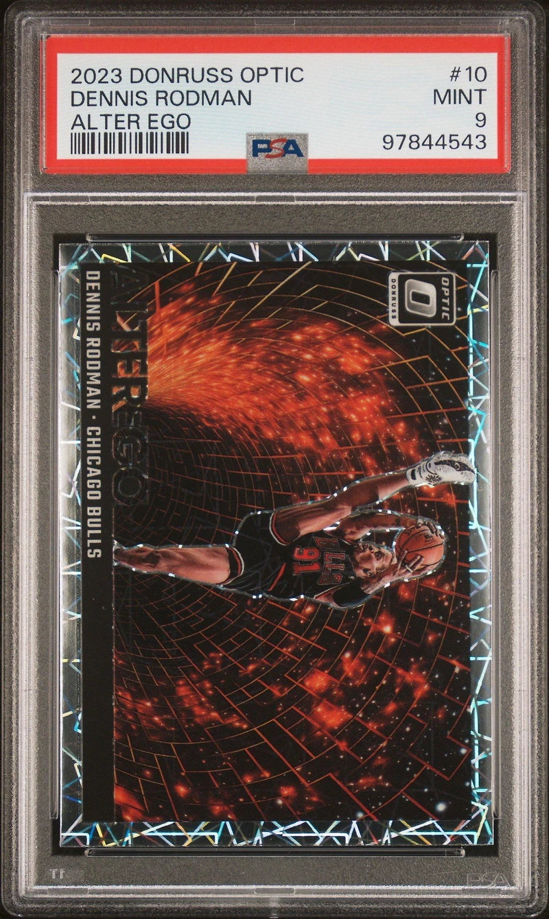 2023 Panini Donruss Optic Alter Ego 10 Dennis Rodman PSA 9