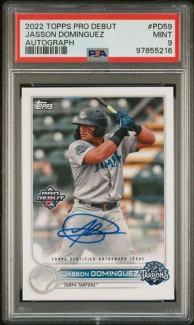 2022 Topps Pro Debut Pd59 Jasson Dominguez Autograph PSA 9