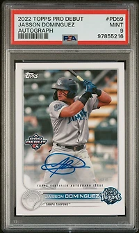 2022 Topps Pro Debut Pd59 Jasson Dominguez Autograph PSA 9