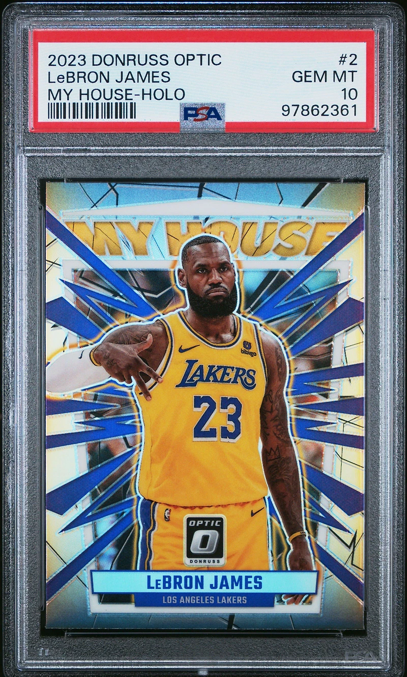 2023 Panini Donruss Optic My House 2 Lebron James Holo PSA 10