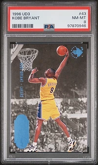 1996 Ud3 43 Kobe Bryant PSA 8