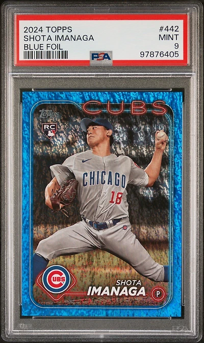 2024 Topps 442 Shota Imanaga Blue Foil PSA 9