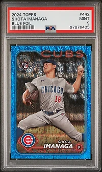 2024 Topps 442 Shota Imanaga Blue Foil PSA 9