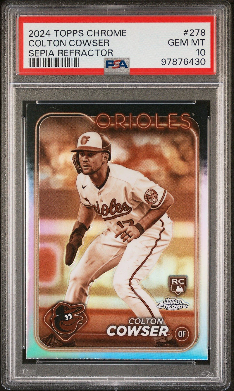 2024 Topps Chrome 278 Colton Cowser Sepia Refractor PSA 10