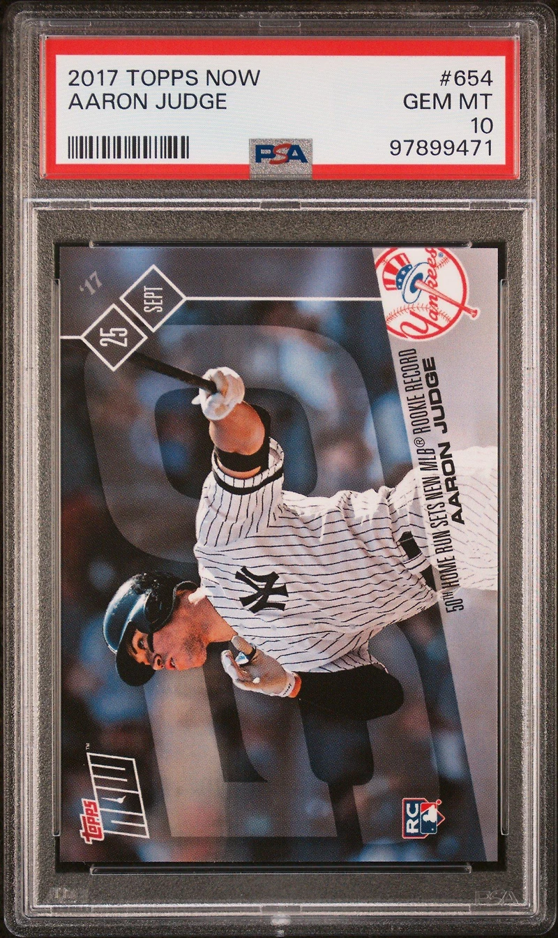 2017 Topps Now 654 Aaron Judge PSA 10