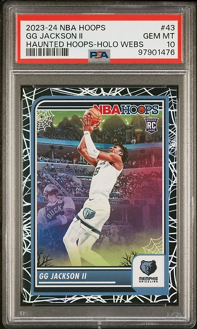 2023 Panini Haunted Hoops 43 Gg Jackson Ii Holo Webs PSA 10