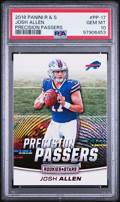 2018 Panini Rookies & Stars Precision Passers Pp-17 Josh Allen PSA 10