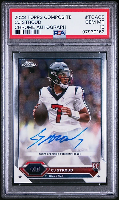 2023 Topps Composite Topps Chrome Autographs Tcacs Cj Stroud PSA 10