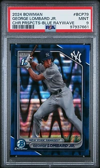 2024 Bowman Chrome Prospects Bcp79 George Lombard Jr. Blue Raywave PSA 9
