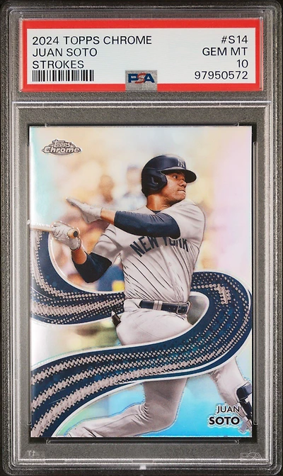 2024 Topps Chrome Strokes S14 Juan Soto PSA 10