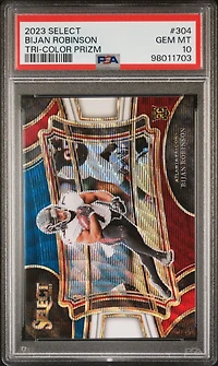 2023 Panini Select 304 Bijan Robinson Tri-color Prizm PSA 10