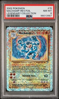 2002 Pokemon Legendary Collection 15 Machamp-reverse Foil PSA 8
