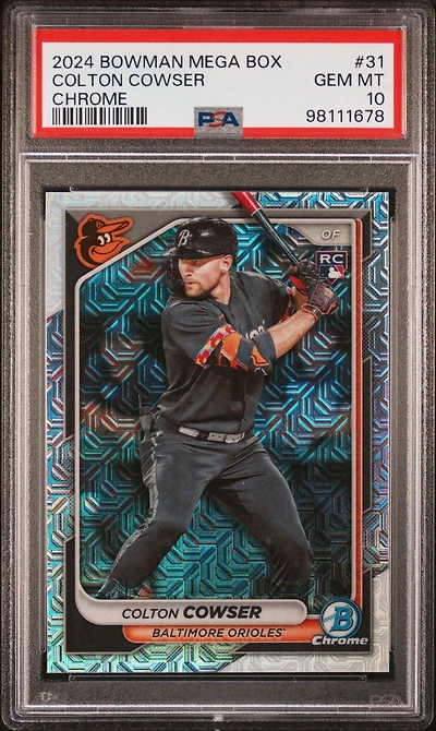 2024 Bowman Mega Box Chrome 31 Colton Cowser PSA 10