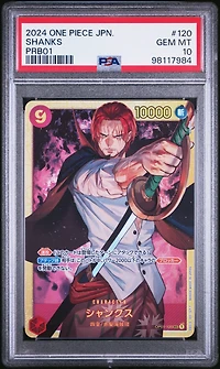 2024 One Piece Japanese Prb01-premium Booster -one Piece Card The Best- 120 Shanks PSA 10