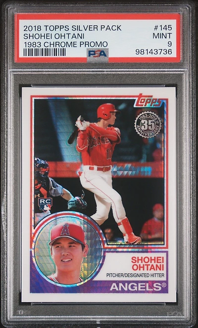2018 Topps Silver Pack 1983 Chrome Promo 145 Shohei Ohtani PSA 9