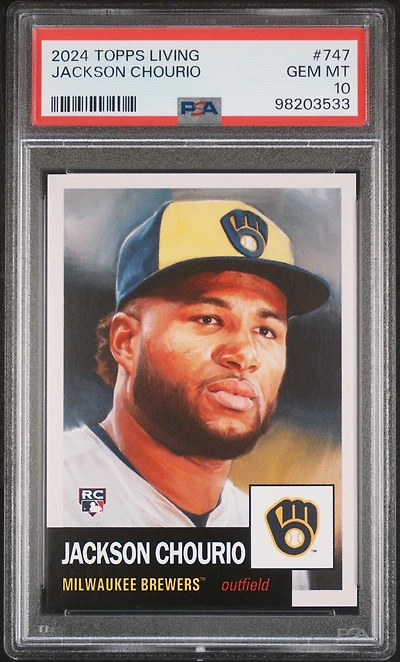 2024 Topps Living 747 Jackson Chourio PSA 10