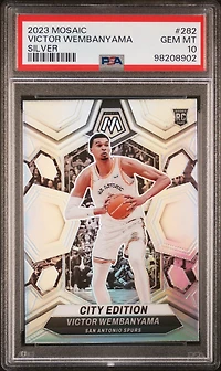 2023 Panini Mosaic 282 Victor Wembanyama Silver PSA 10