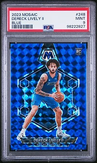 2023 Panini Mosaic 248 Dereck Lively Ii Blue PSA 9