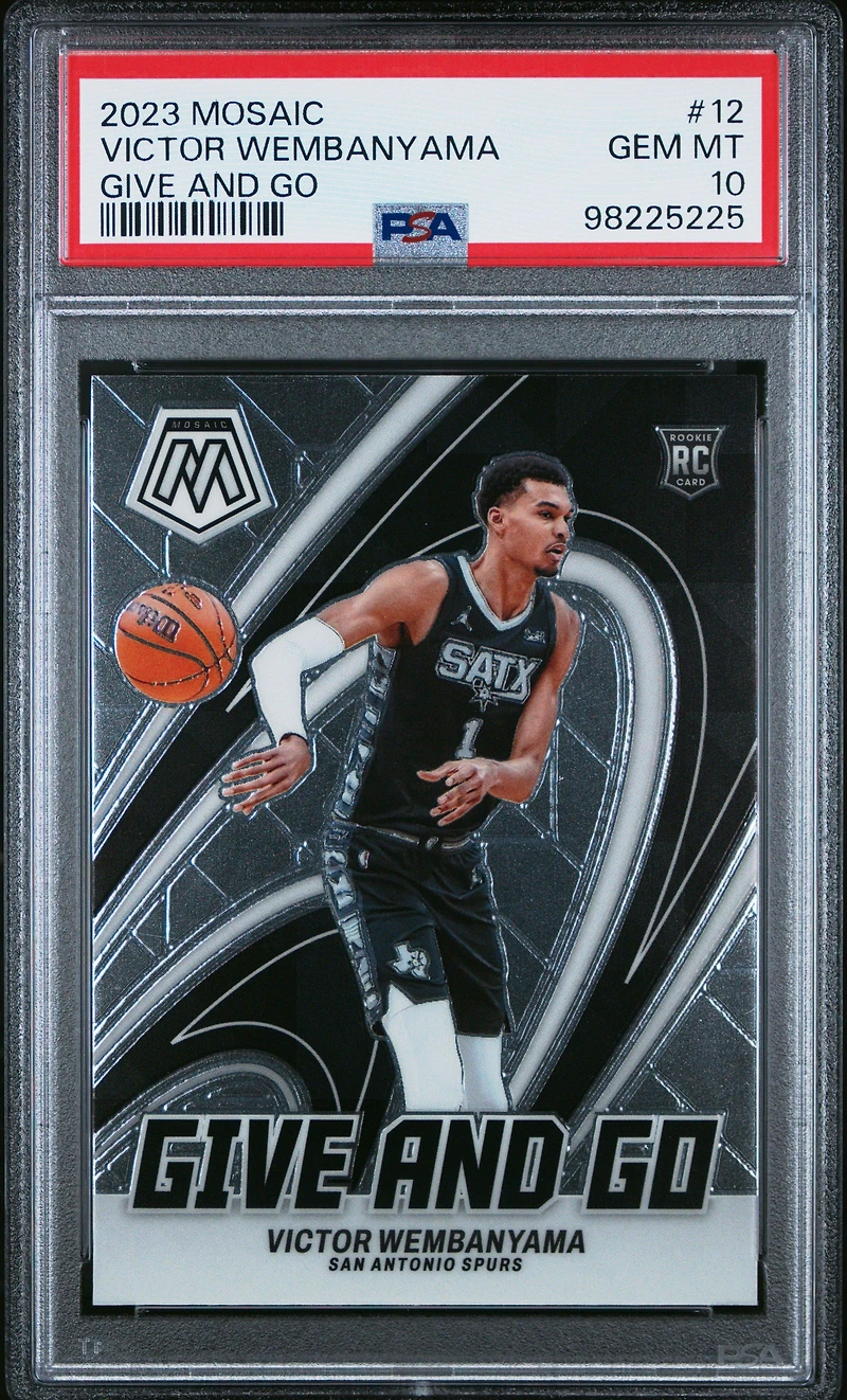 2023 Panini Mosaic Give And Go 12 Victor Wembanyama PSA 10