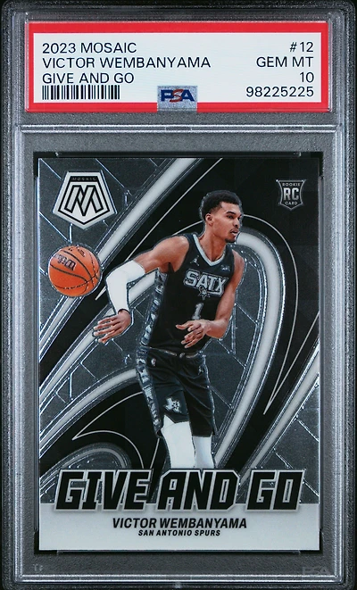2023 Panini Mosaic Give And Go 12 Victor Wembanyama PSA 10