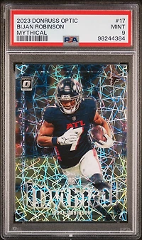 2023 Panini Donruss Optic Mythical 17 Bijan Robinson PSA 9