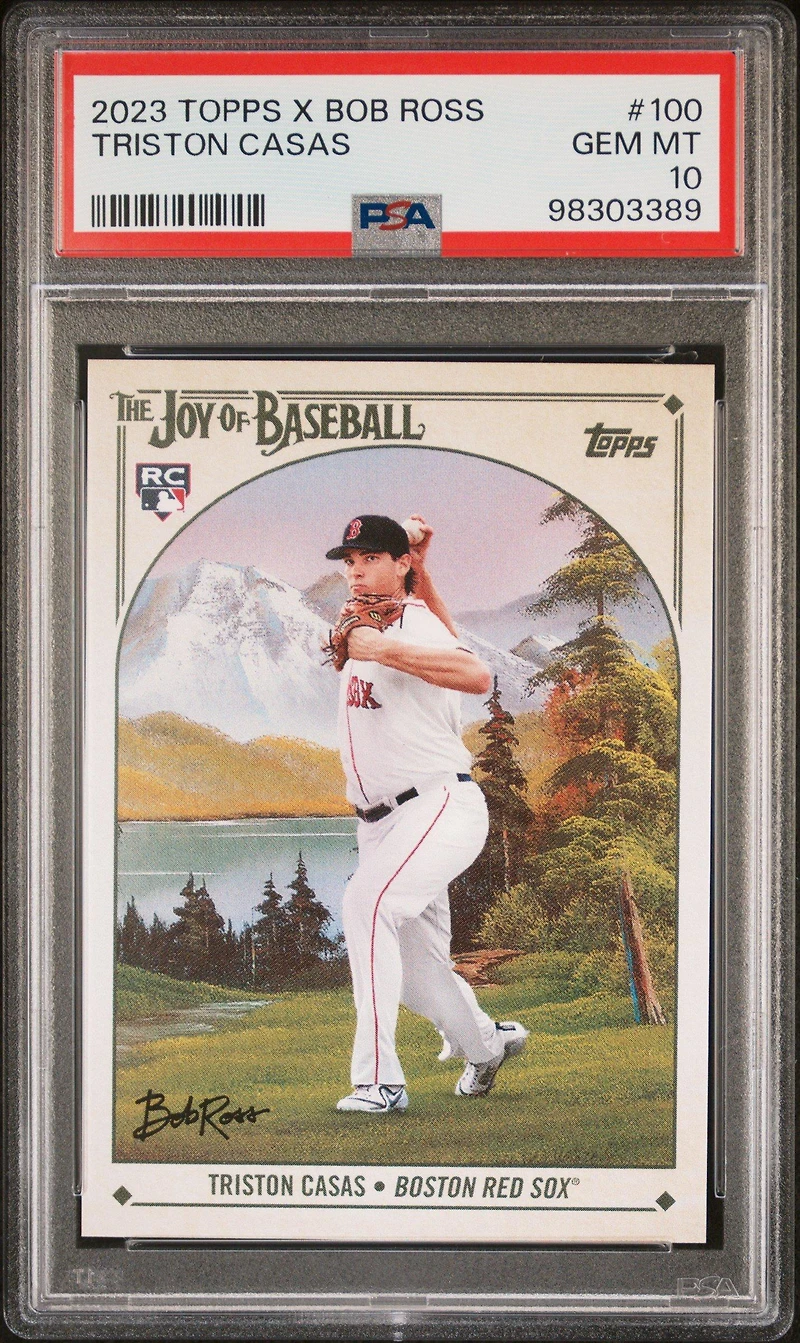 2023 Topps X Bob Ross The Joy Of Baseball 100 Triston Casas PSA 10