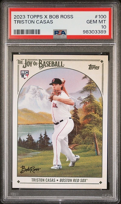 2023 Topps X Bob Ross The Joy Of Baseball 100 Triston Casas PSA 10