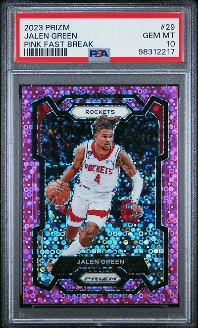 2023 Panini Prizm 29 Jalen Green Pink Fast Break PSA 10