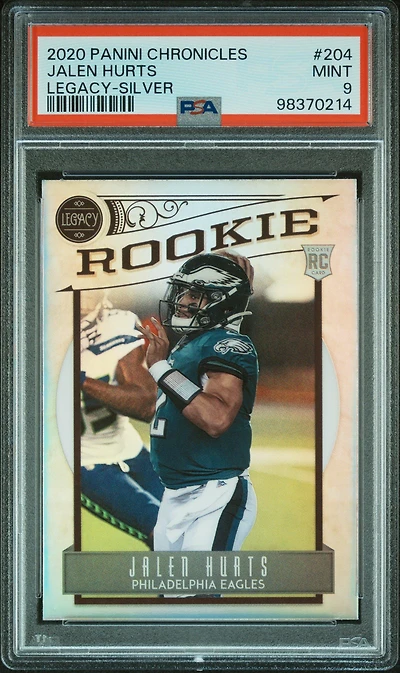 2020 Panini Chronicles Legacy 204 Jalen Hurts Silver PSA 9