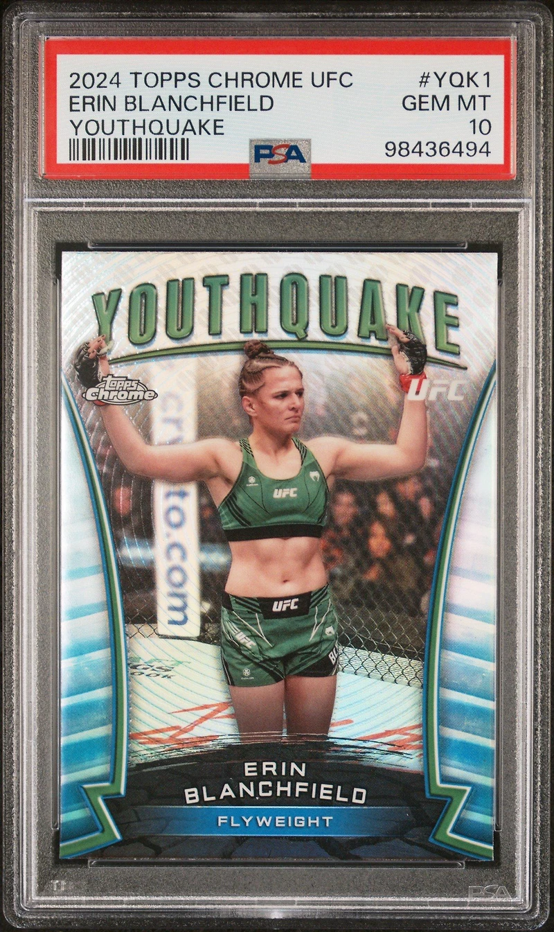 2024 Topps Chrome Ufc Youthquake Yqk1 Erin Blanchfield PSA 10