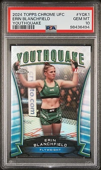 2024 Topps Chrome Ufc Youthquake Yqk1 Erin Blanchfield PSA 10