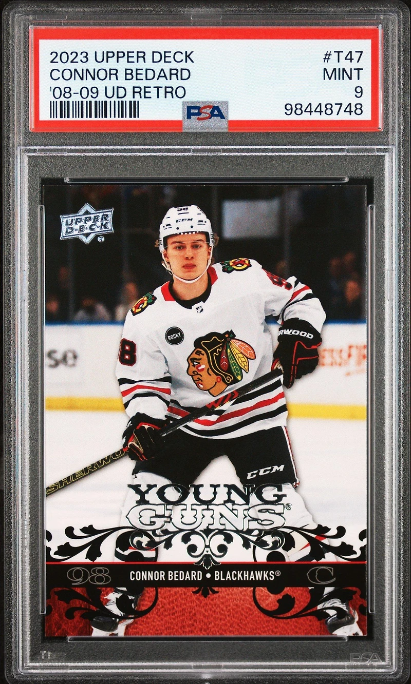 2023 Upper Deck Extended Series 2008-09 Upper Deck Retro T47 Connor Bedard PSA 9