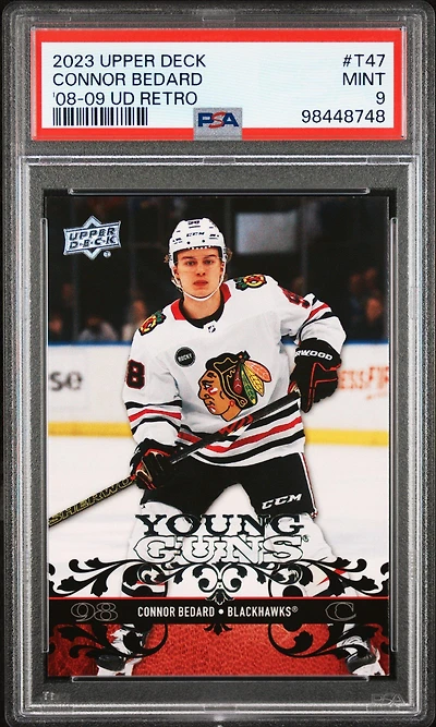 2023 Upper Deck Extended Series 2008-09 Upper Deck Retro T47 Connor Bedard PSA 9