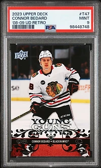 2023 Upper Deck Extended Series 2008-09 Upper Deck Retro T47 Connor Bedard PSA 9