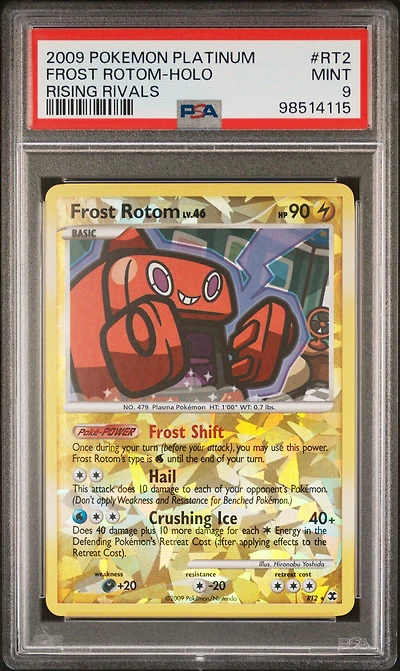 2009 Pokemon Platinum Rising Rivals Rt2 Frost Rotom-holo PSA 9