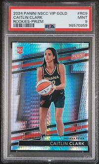 2024 Panini National Sports Collectors Convention Vip Gold Rookies Rc9 Caitlin Clark Prizm PSA 9