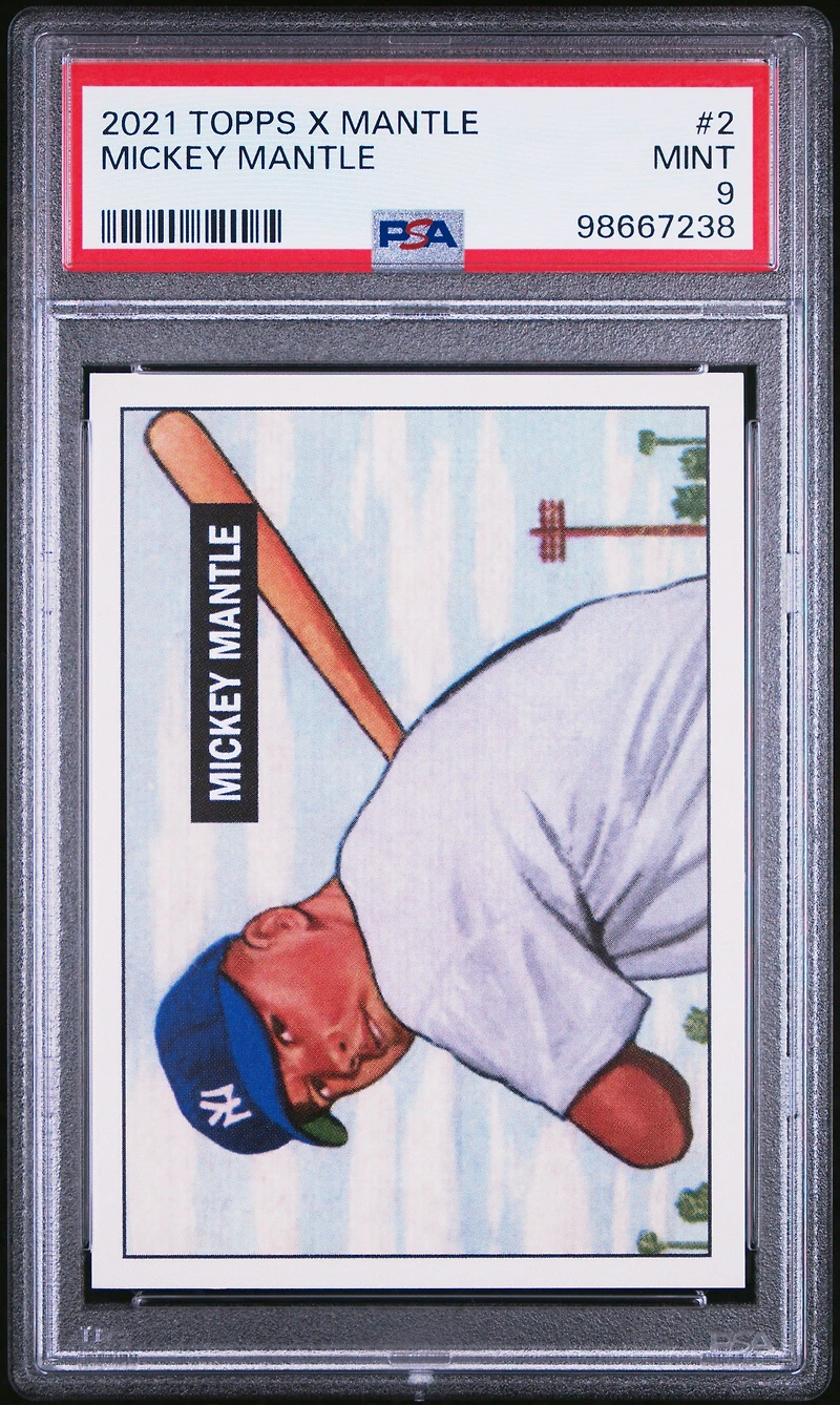 2021 Topps X Mickey Mantle Collection 2 Mickey Mantle PSA 9