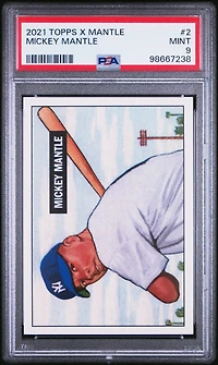 2021 Topps X Mickey Mantle Collection 2 Mickey Mantle PSA 9