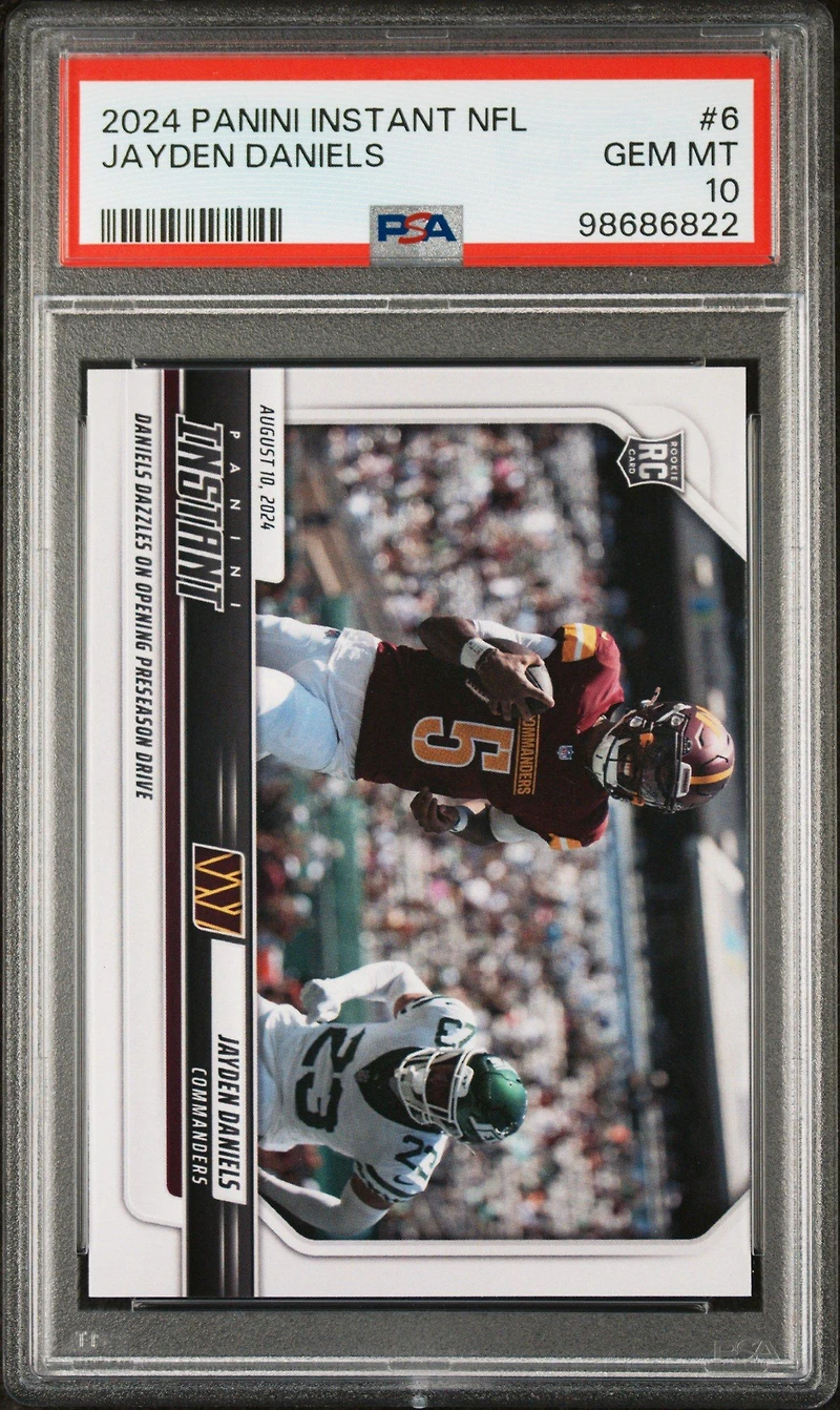 2024 Panini Instant Nfl 6 Jayden Daniels PSA 10