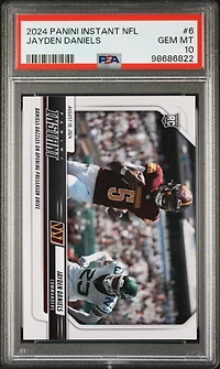 2024 Panini Instant Nfl 6 Jayden Daniels PSA 10