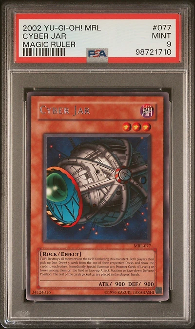 2002 Yu-gi-oh! Mrl-magic Ruler 077 Cyber Jar PSA 9