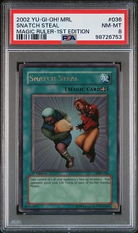 2002 Yu-gi-oh! Mrl-magic Ruler 036 Snatch Steal 1st Edition PSA 8