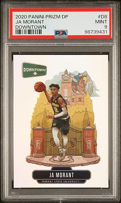 2020 Panini Prizm Draft Picks Downtown D8 Ja Morant PSA 9