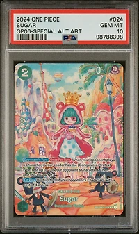 2024 One Piece Op06-wings Of The Captain 024 Sugar Special Alternate Art PSA 10