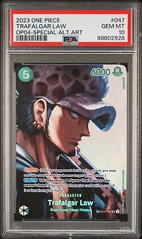 2023 One Piece Op04-kingdoms Of Intrigue 047 Trafalgar Law Special Alternate Art PSA 10