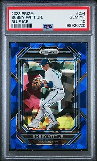 2023 Panini Prizm 254 Bobby Witt Jr. Blue Ice PSA 10