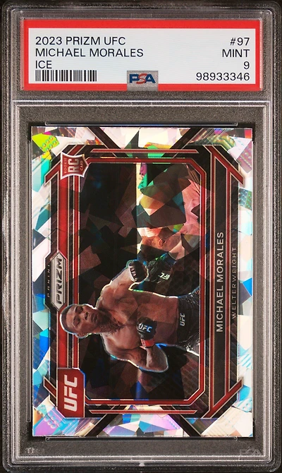 2023 Panini Prizm Ufc 97 Michael Morales Ice PSA 9