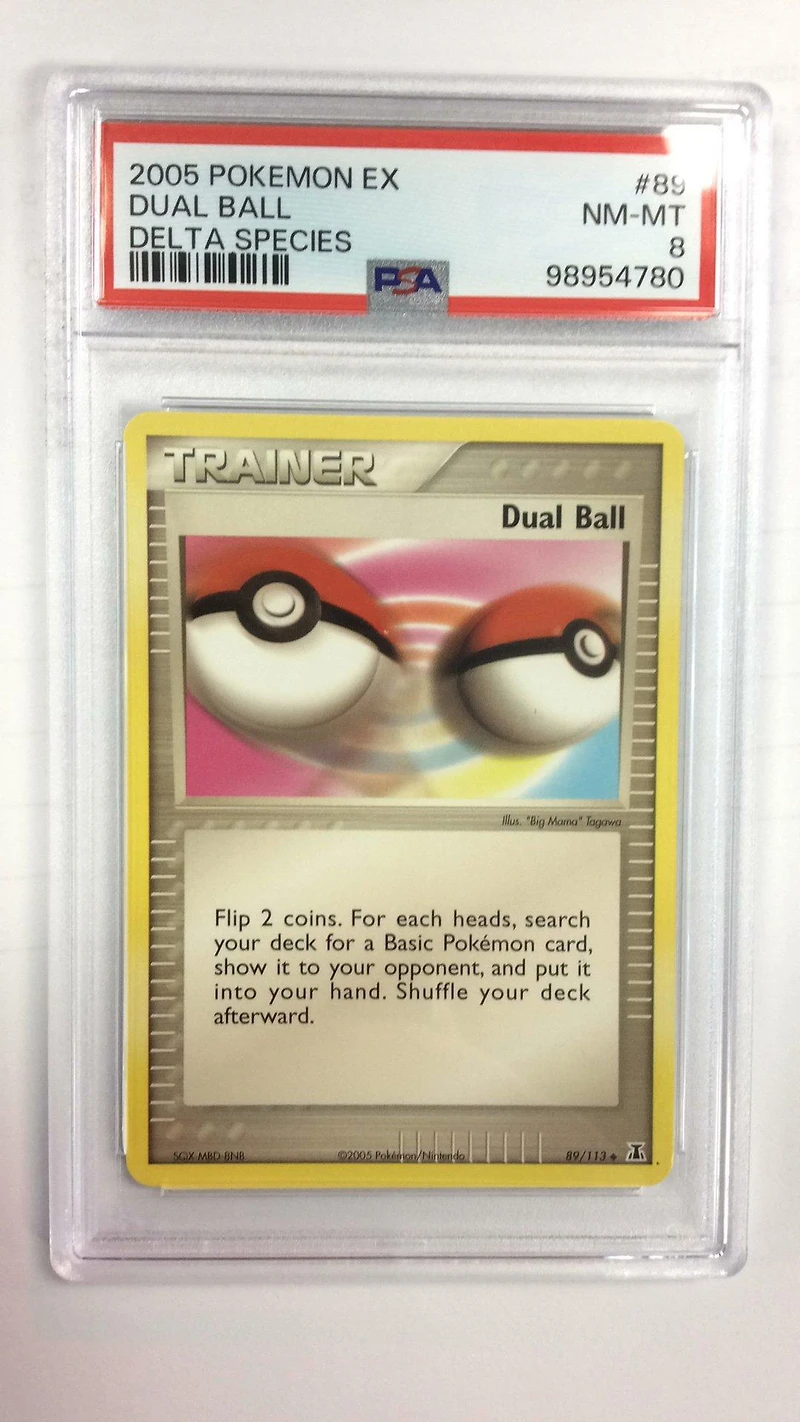 2005 Pokemon Ex Delta Species 89 Dual Ball PSA 8